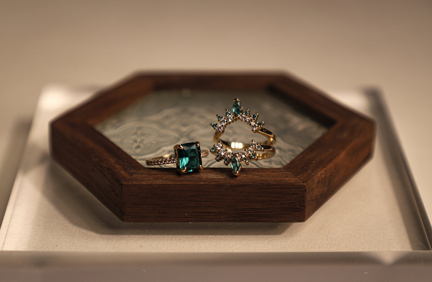 edoa Modern Art Deco Stack Geometric Nest Ring