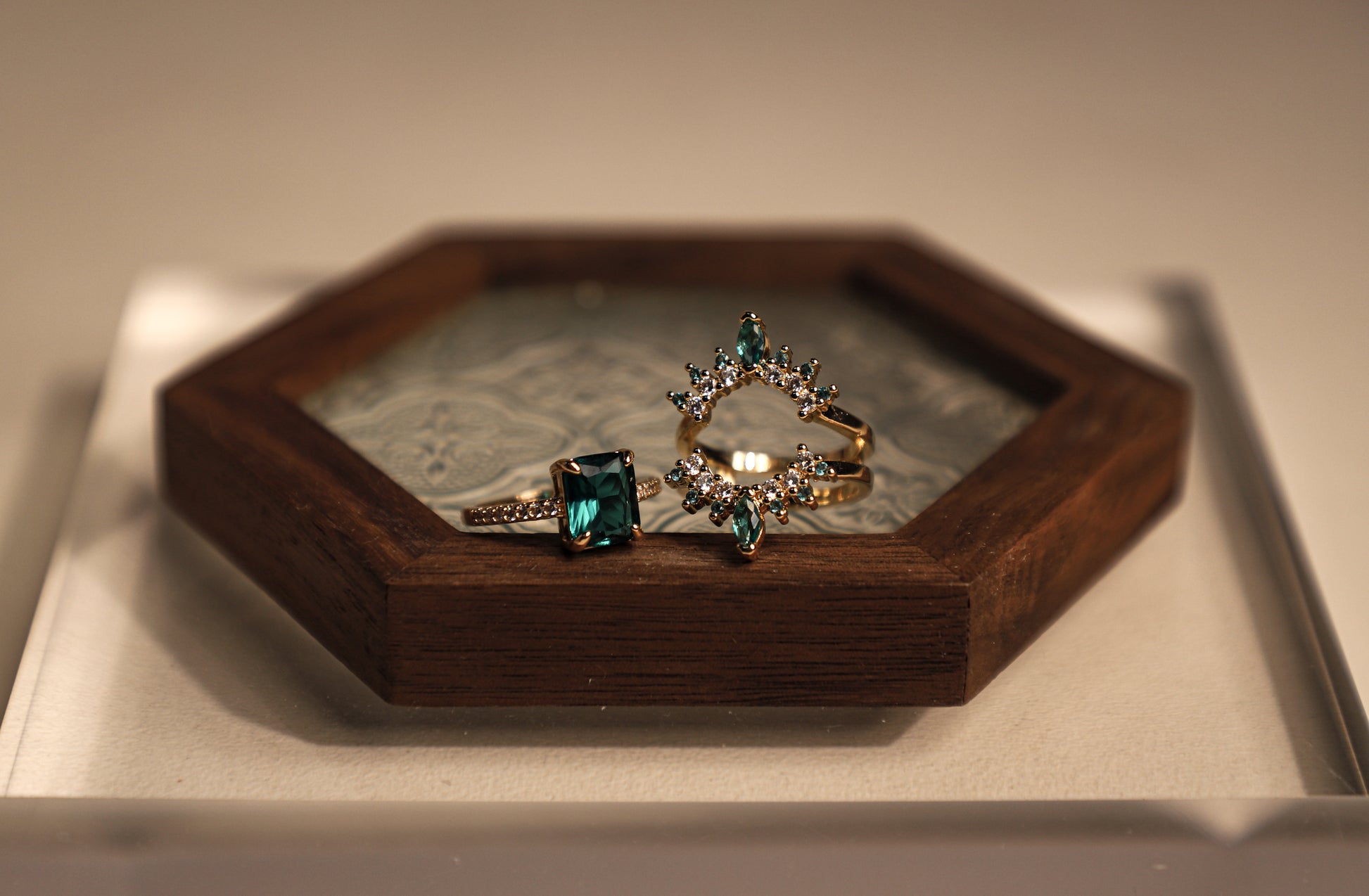edoa Modern Art Deco Stack Geometric Nest Ring