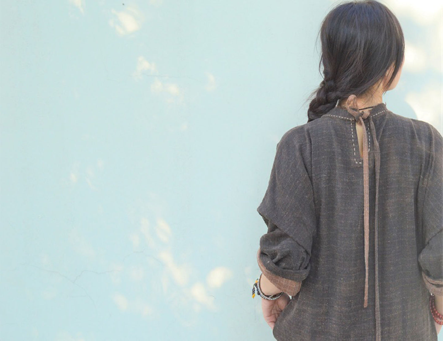 edoa Reverisible Mud Tussah Silk Mermaid Dress