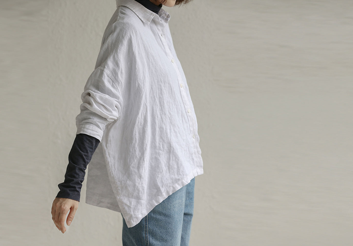 edoa  Loose Linen Shirt