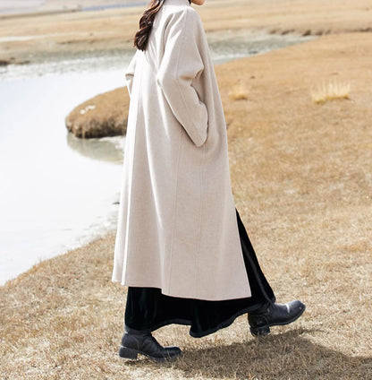 edoa Minimalist Modern Chinese Double Face Wool Coat