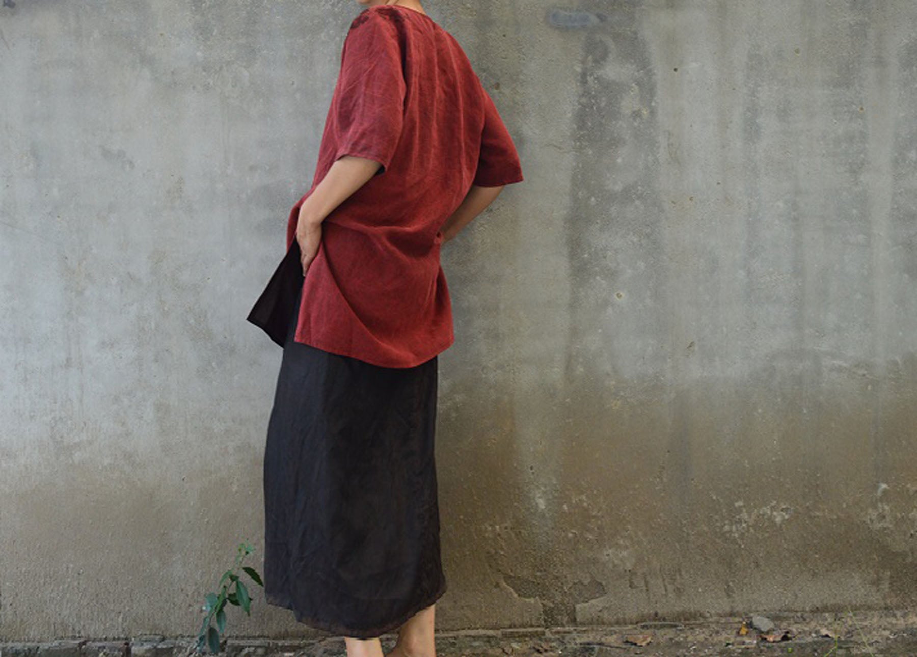 edoa Hand Embroidered Mud Silk Tunic