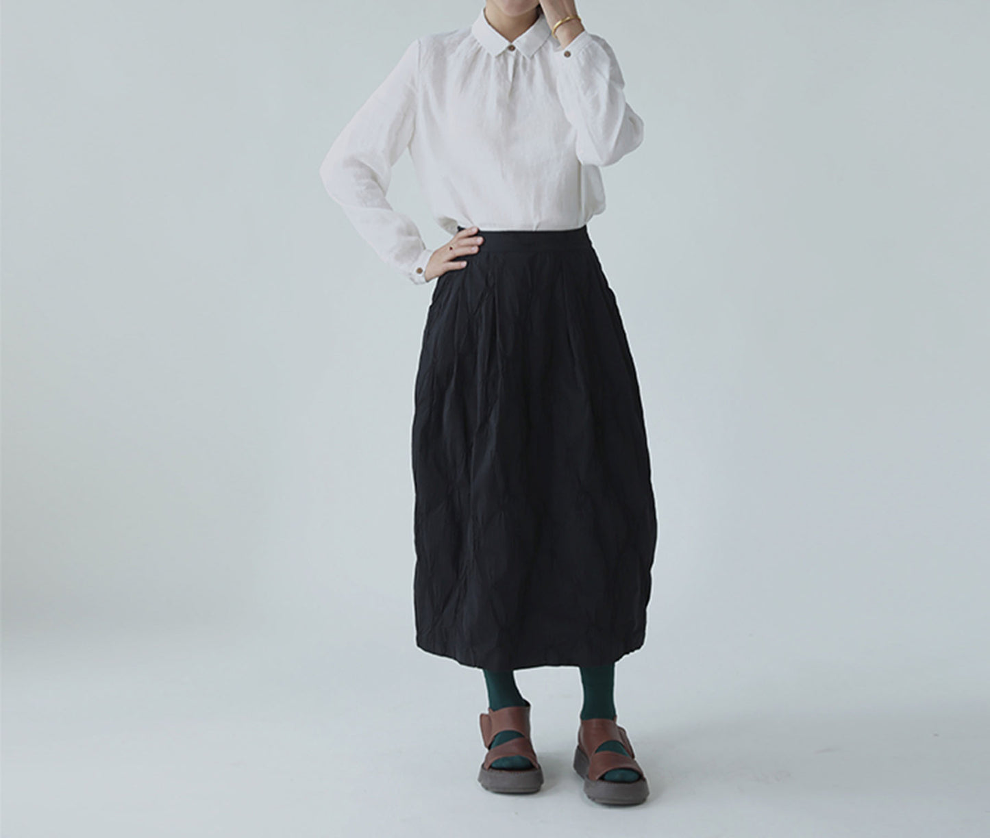 edoa Linen One-button Top 