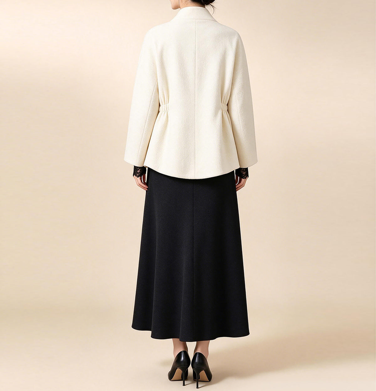 edoa Winter Boiled Wool Chinese Coat