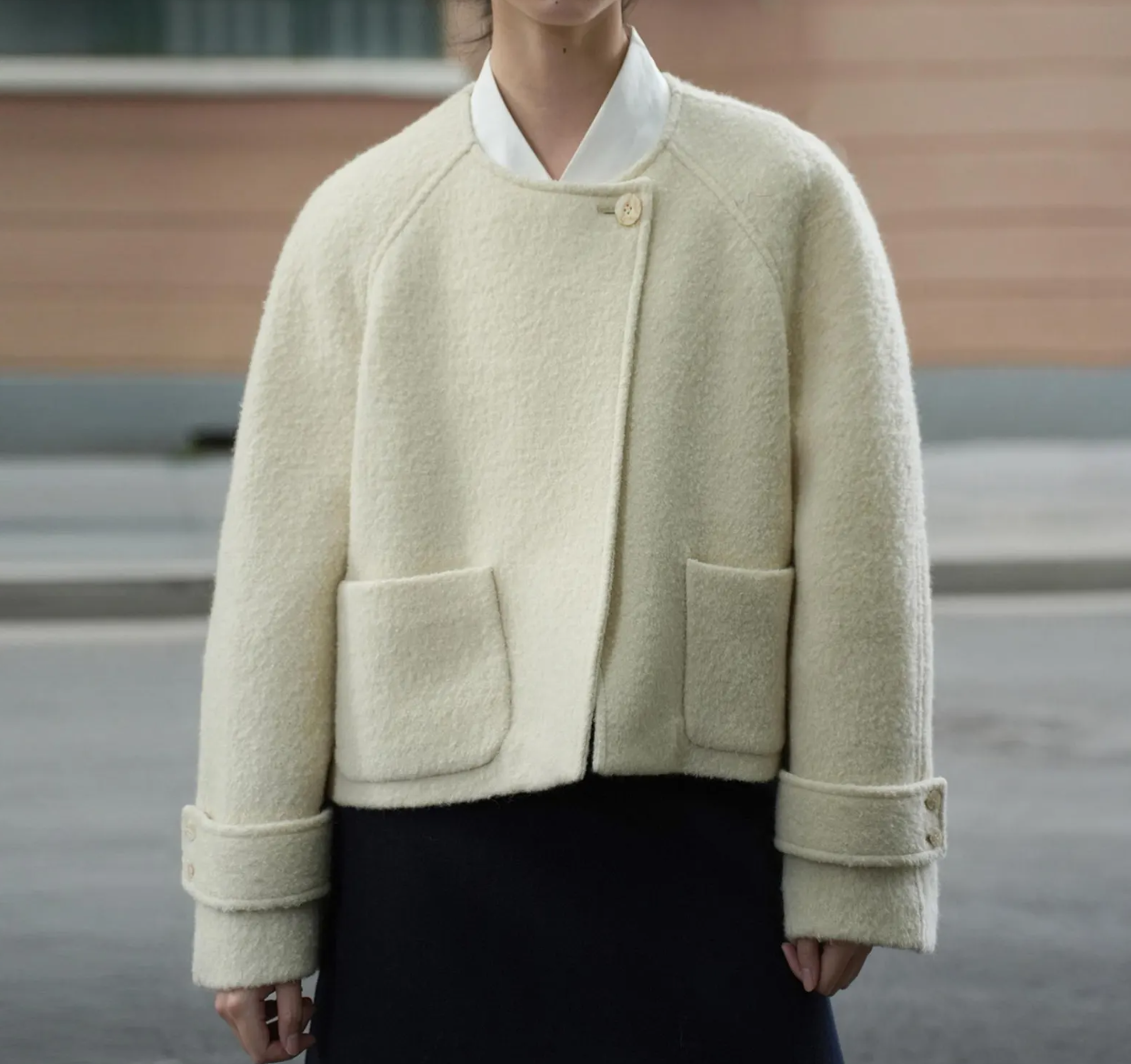 edoa Short Loop-yarns Wool Jacket