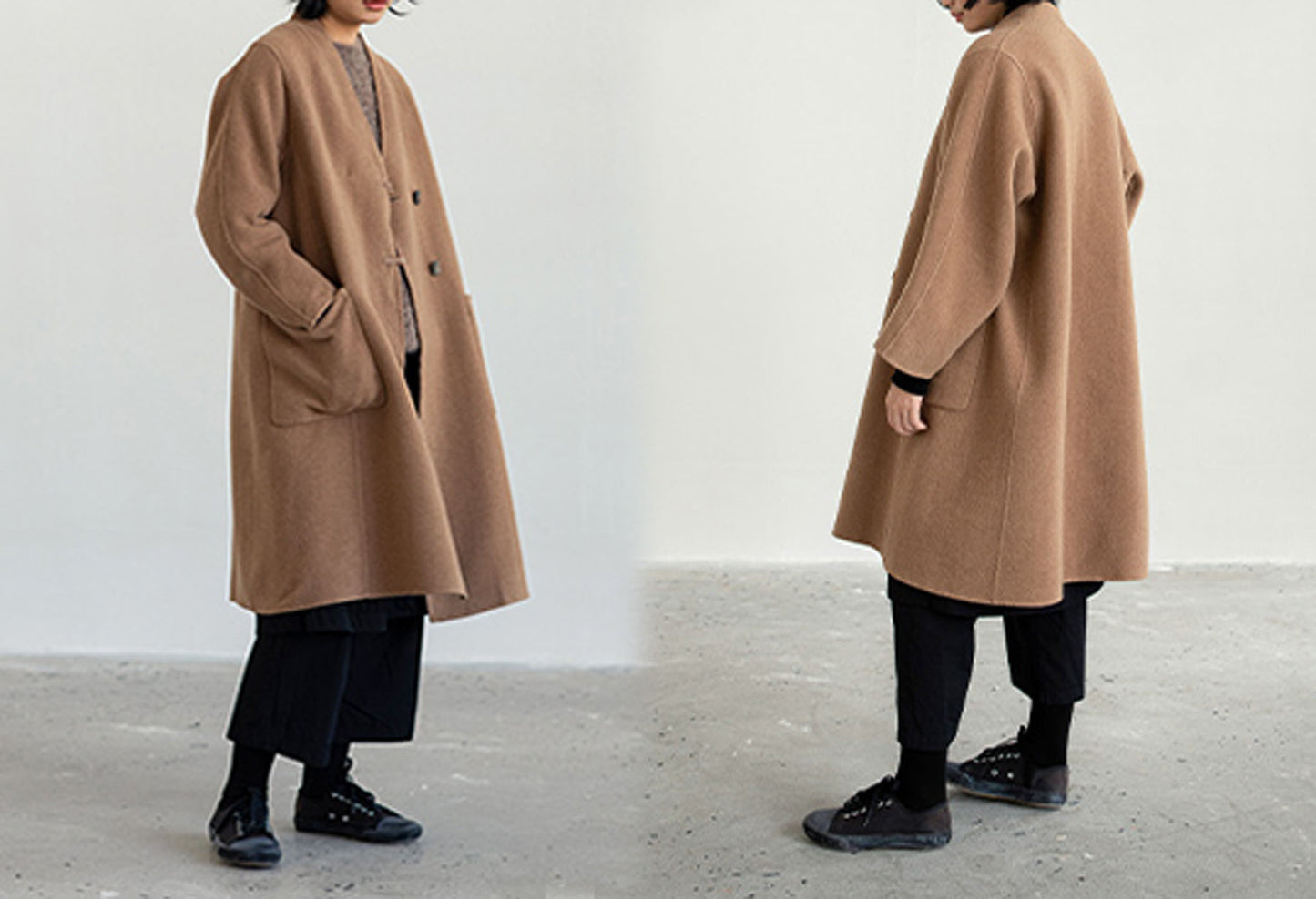 edoa Double Faced Wool Coat 
