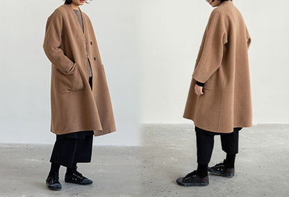 edoa Double Faced Wool Coat 