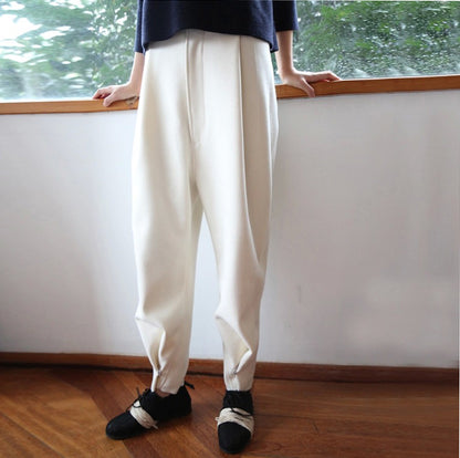 edoa Wool Boyfriend Tapered Pants 