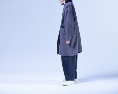 edpa Simplicity Gray Washed Ramie Kimono Jacket