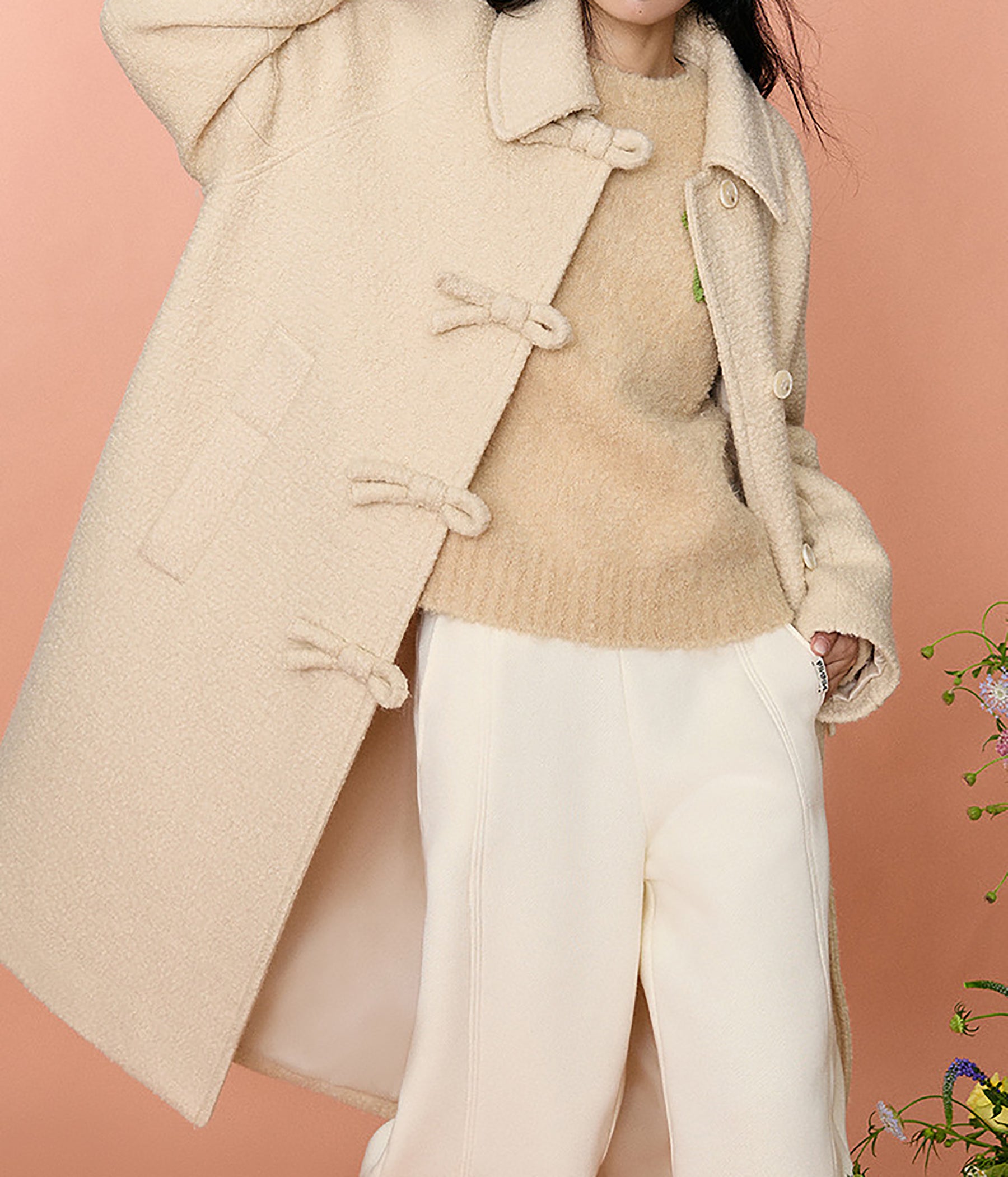 edoa Wool Bouclé Travel Coat