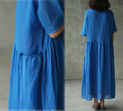 edoa High Counted Ramie Dress
