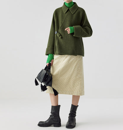 EDOA Short Double-faced Wool Jacket