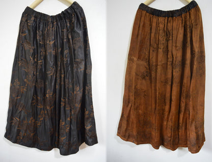edoa Reversible Mud Silk Rayon Blend Jacquard Skirt