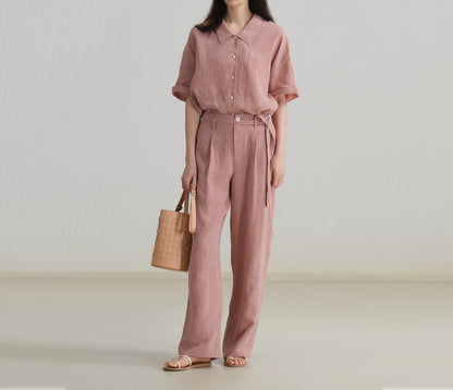 edoa Linen Oversized Square Shirt