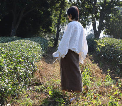 edoa White 18th Century Linen Pirate Shirt