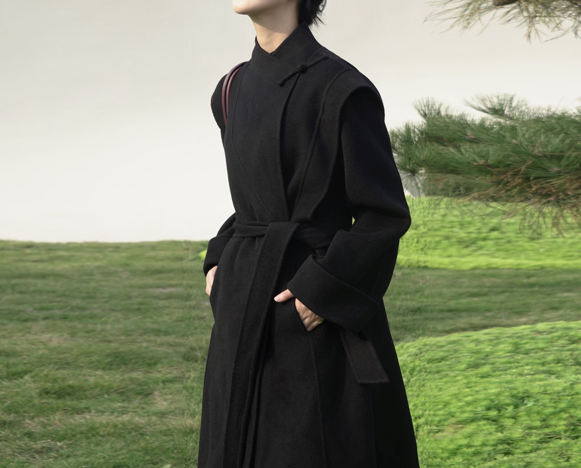 edoa Premium Double Faced Wool Chinese Coat
