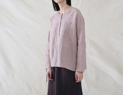 edoa Washed Ramie Pullover Blouse