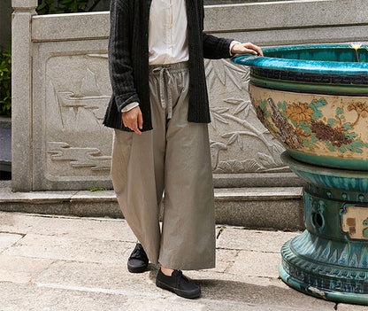 edoa High Density Japanese Cotton Wide Leg Pants