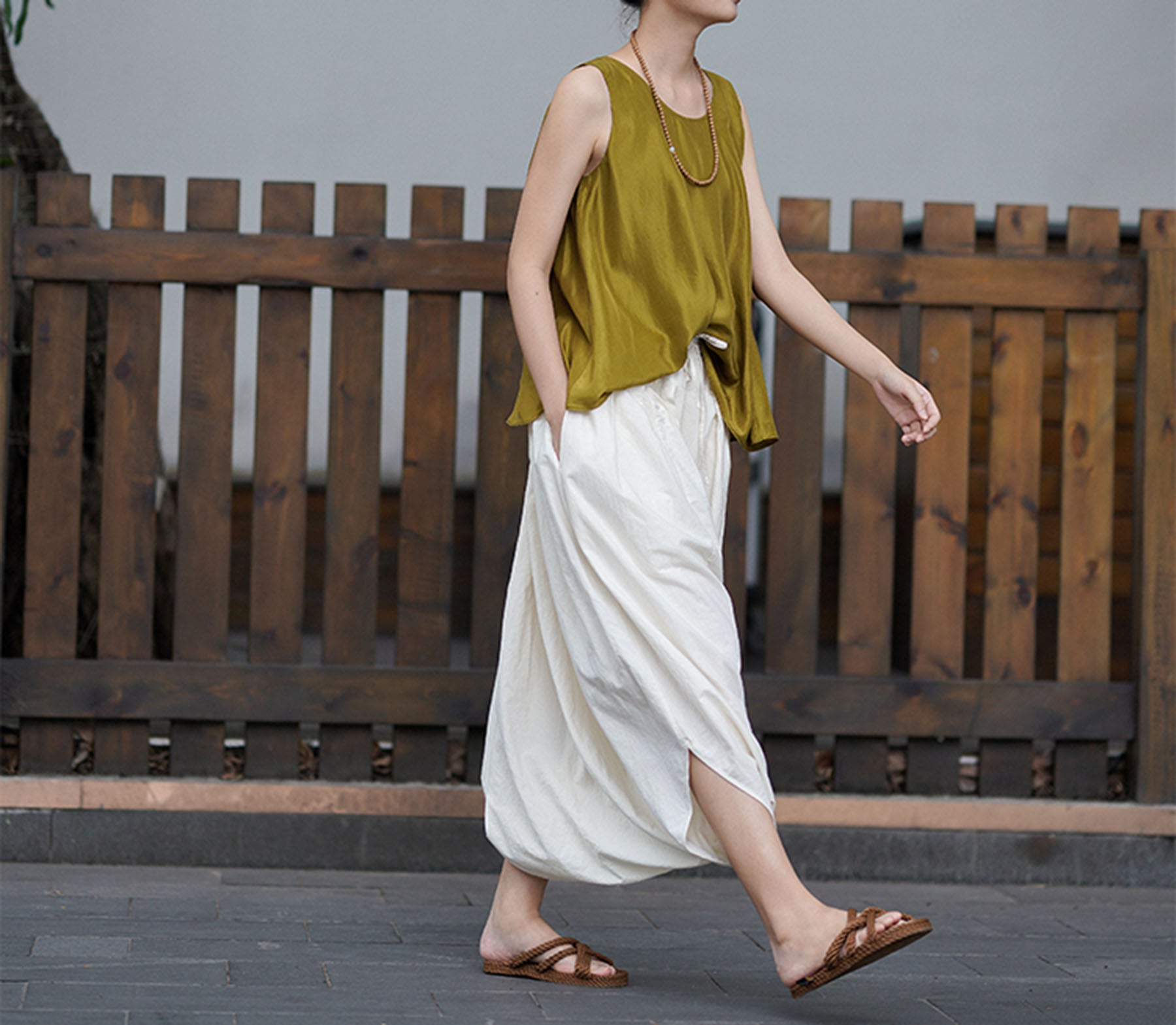 edoa Asymmetric Harem Pants 