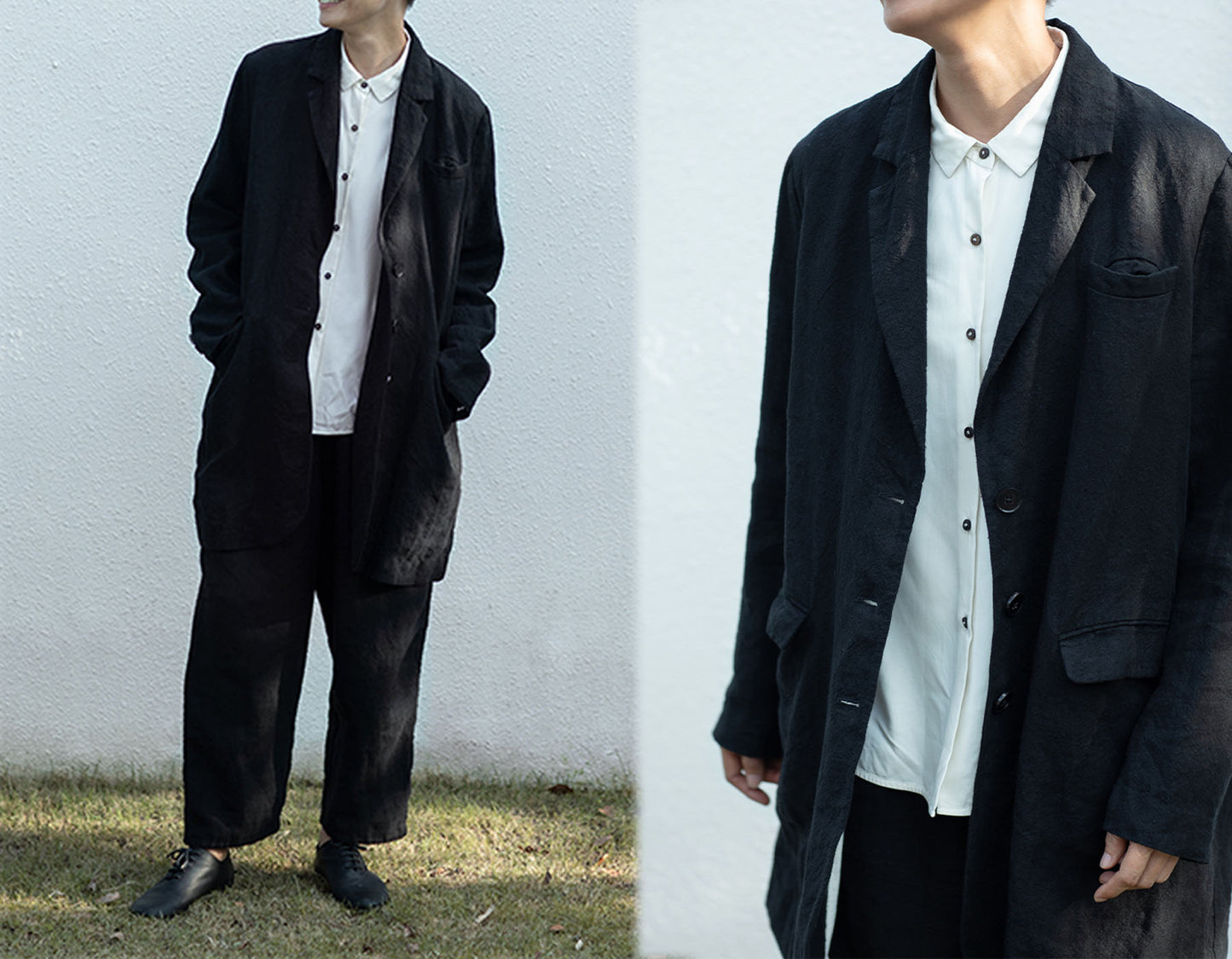 edoa White Silk Spinning Shirt 