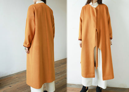 edoa Minimalist Zen Wool Coat