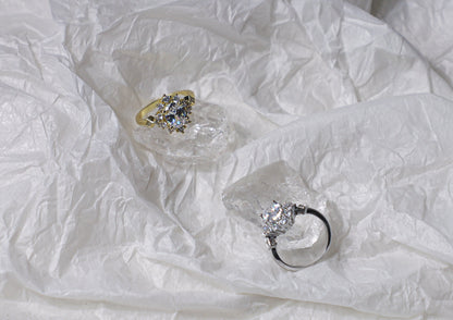 edoa Vintage Snow Flake Diamond Ring
