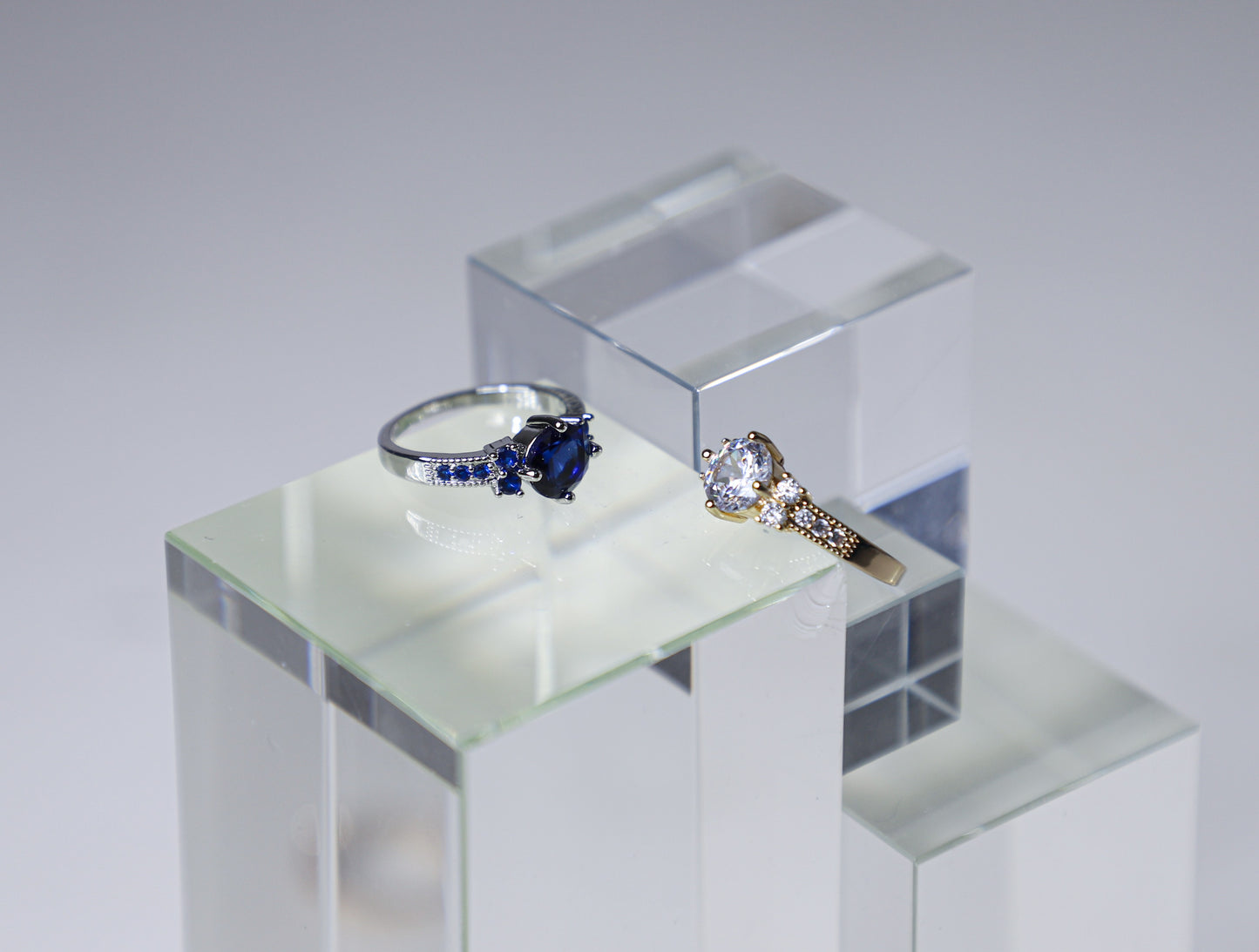 edoa Minimalist Dainty Pavé Birthstone Ring