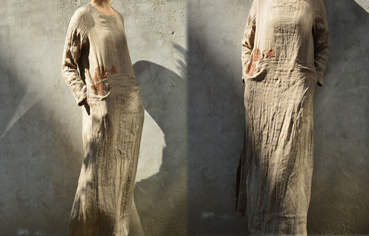 edoa Mud-dyed Ramie Dress