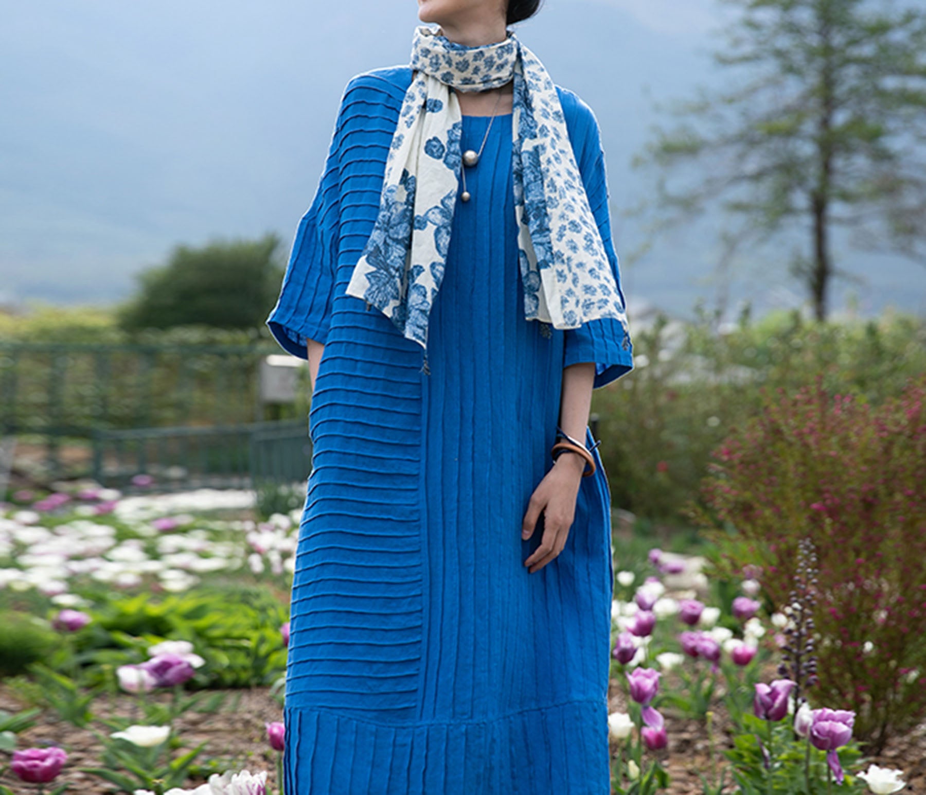 edoa Hand-pintucked Linen Dress