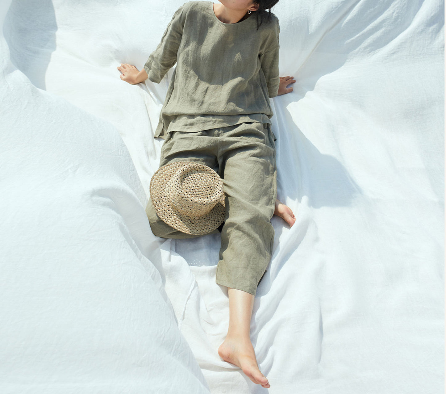 edoa Stay at Home Washed Linen Loungewear 