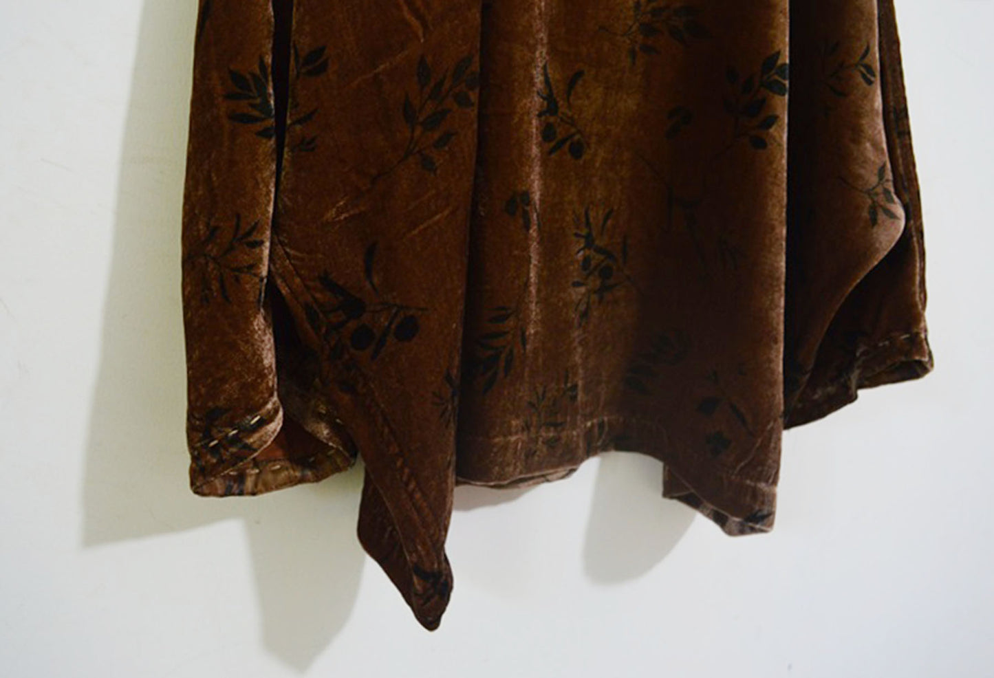 Loose Dioscorea Dyed Silk Velvet Long Sleeve T-shirt to0327 X021