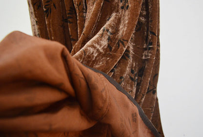 Loose Dioscorea Dyed Silk Velvet Skirt sk0081 X023