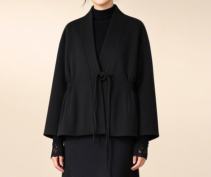 edoa Winter Boiled Wool Chinese Coat
