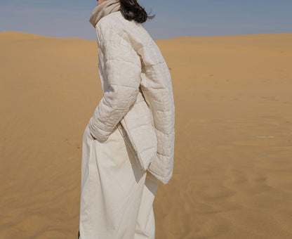 edoa Reversible Linen Down Jacket
