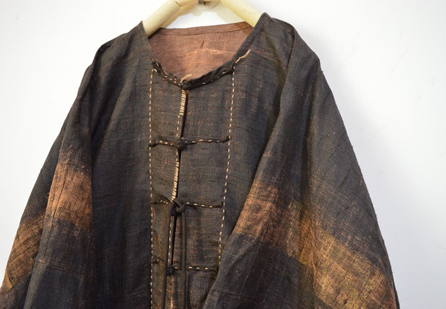 Reversible Mud Tussah Silk Chinese Coat co0095 A845