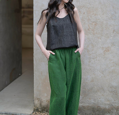edoa Crackle Mud Silk Cami Top with Double Strap