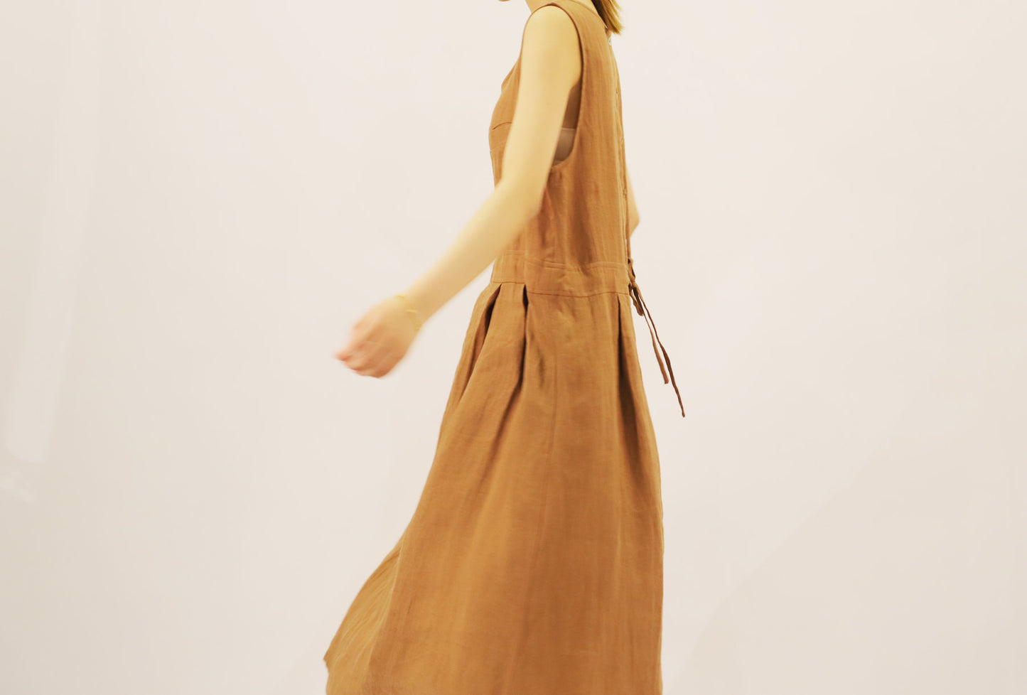 edoa Sleeveless Linen Sumeer Dress
