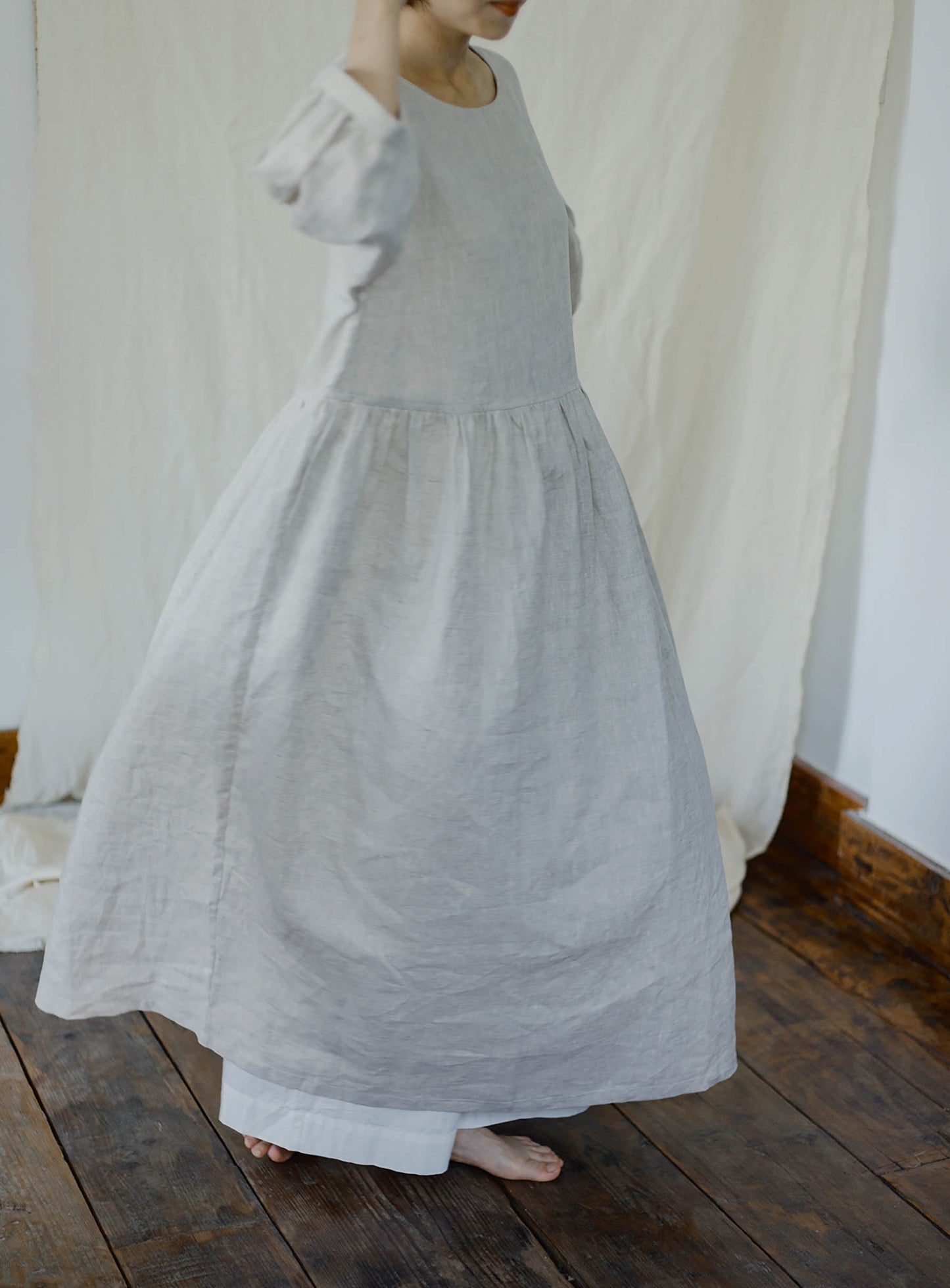 edoa Dropped Shoulders Higher Waistline Dress