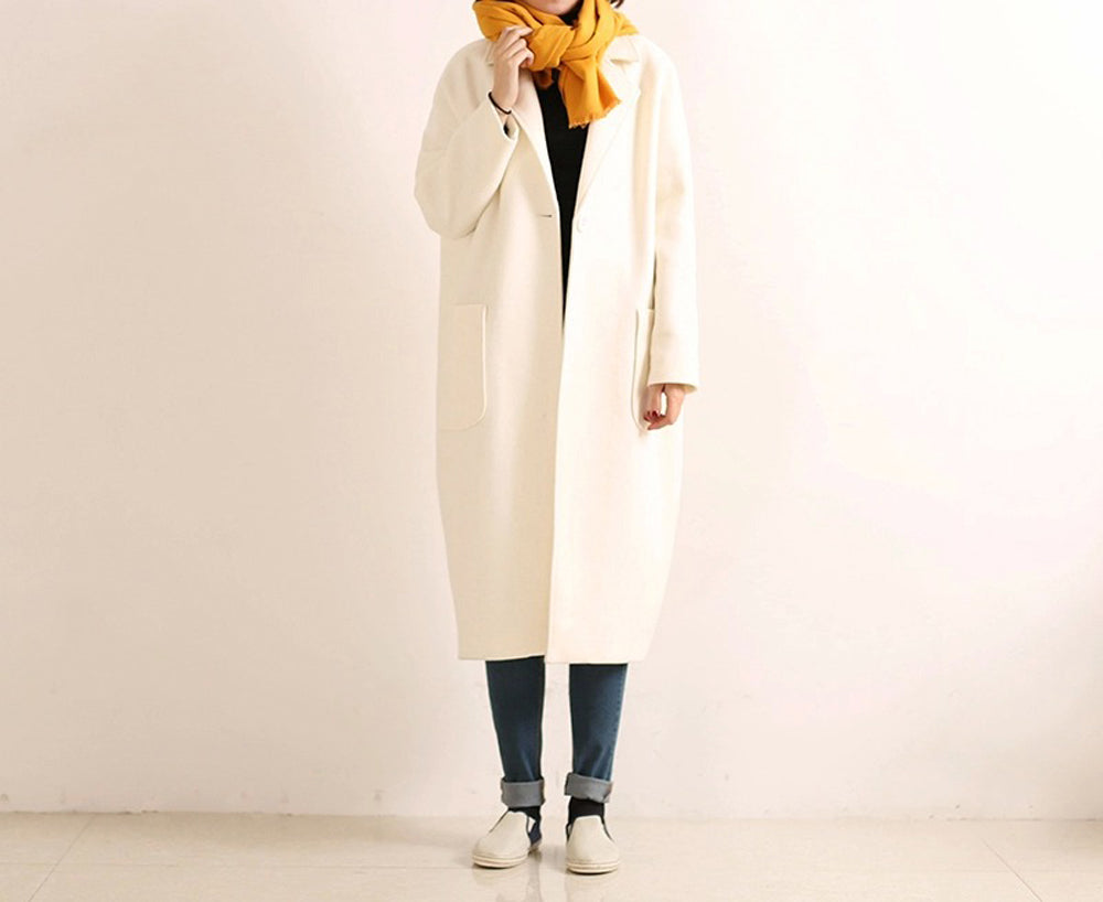 edoa Oversized Wool Coccon Coat