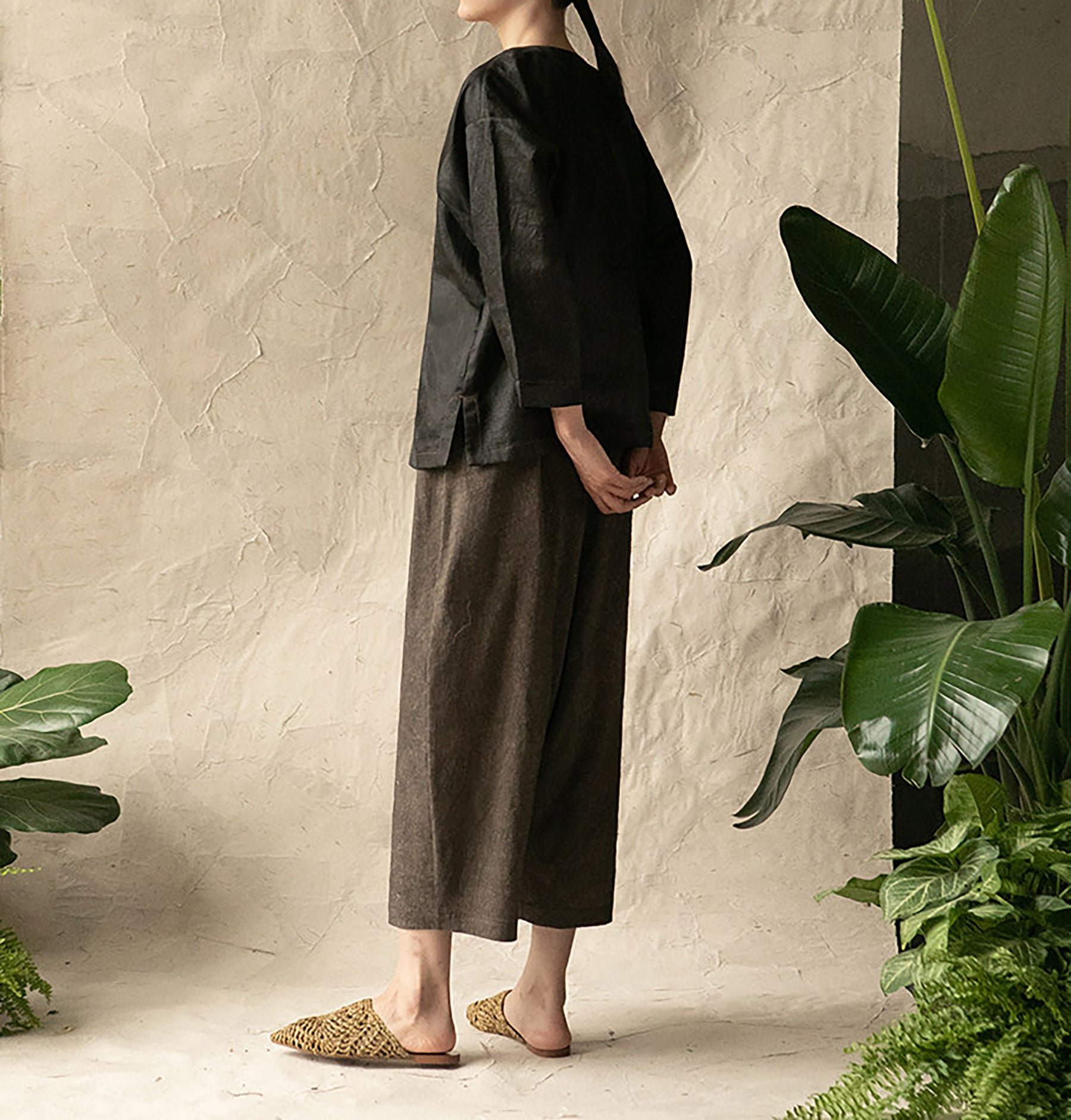 edoa Mud Silk Modified Chinese Blouse