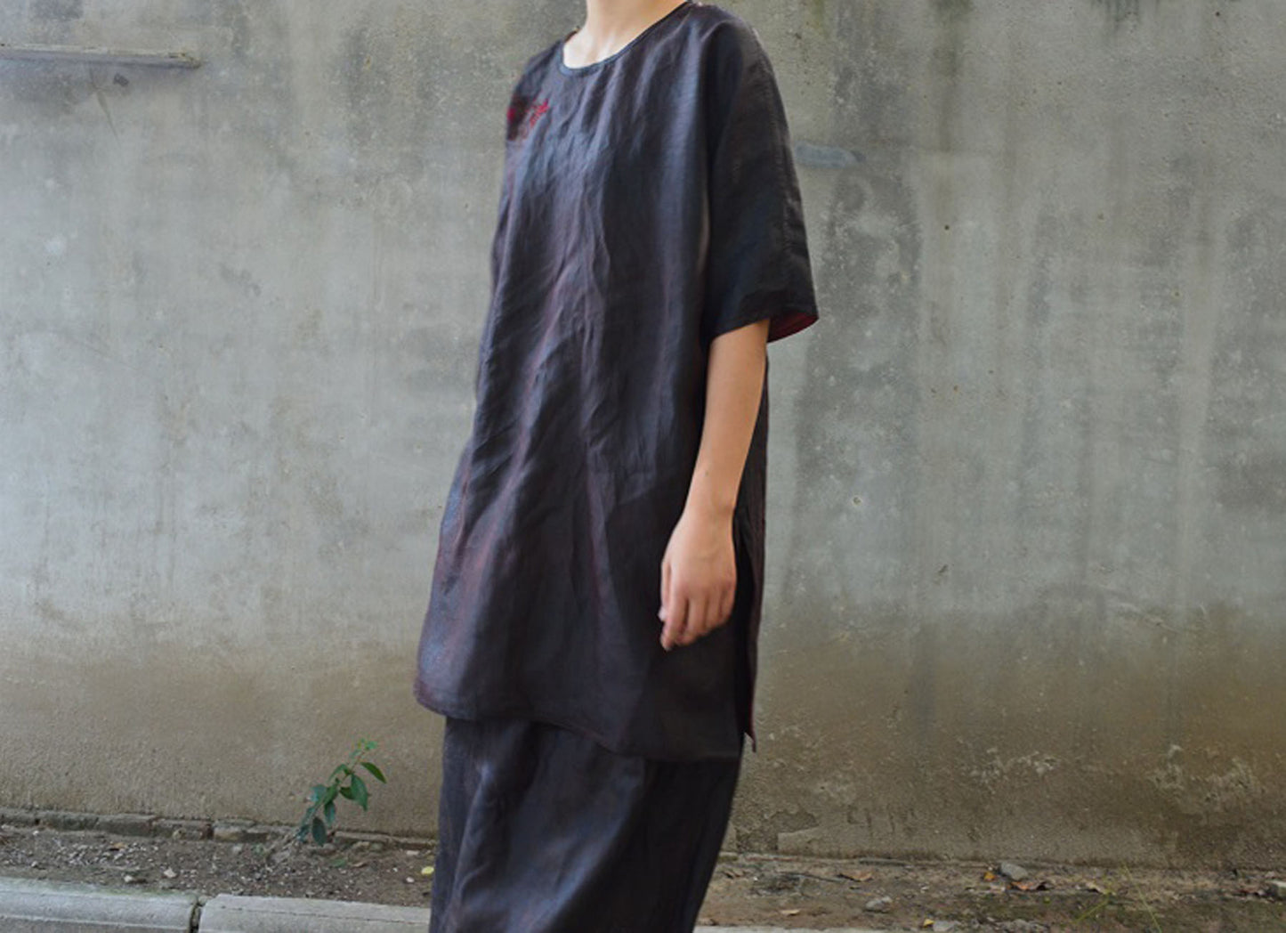 edoa Hand Embroidered Mud Silk Tunic