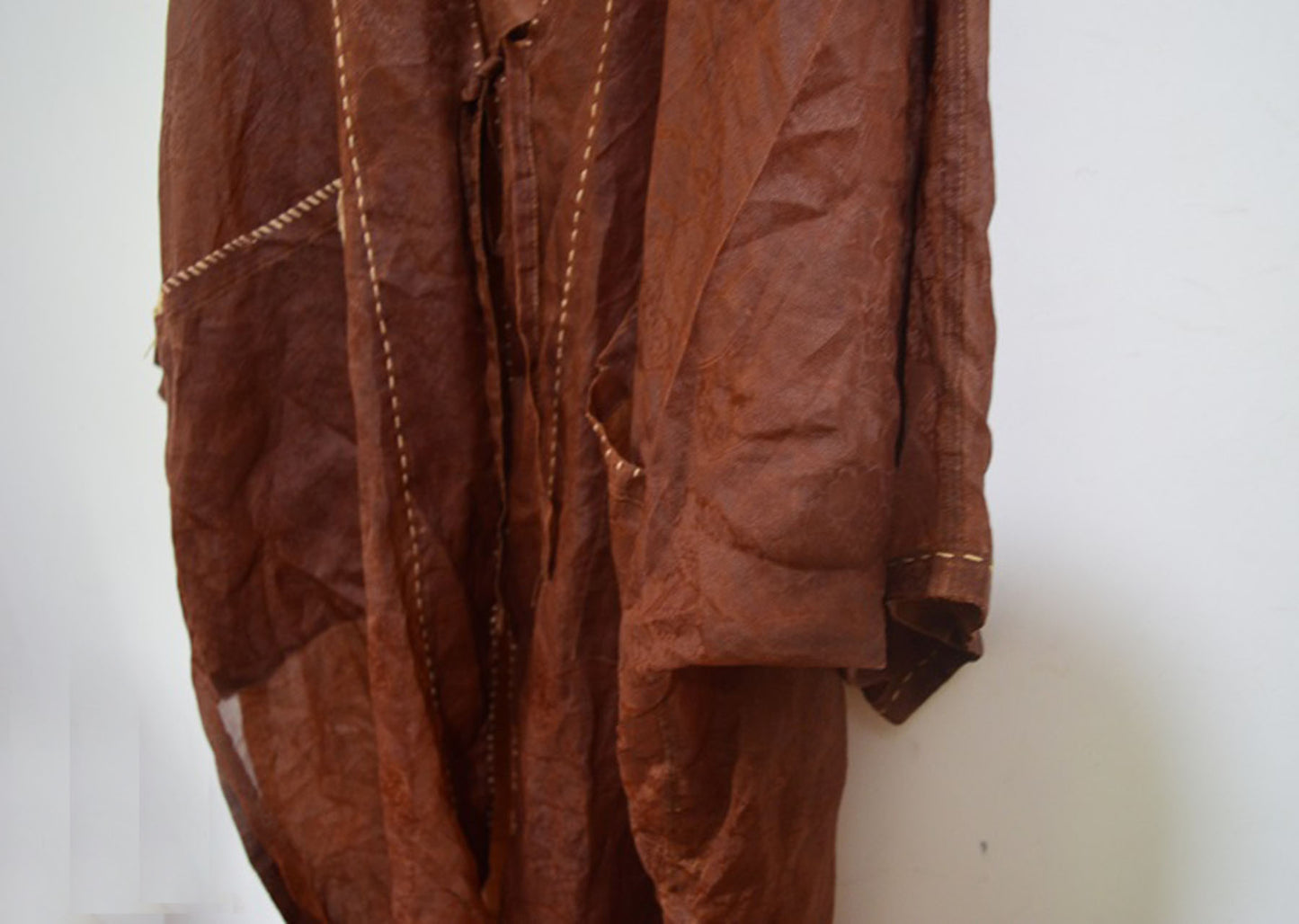 Mud Silk Satin-organza Duster Coat co0150 A796