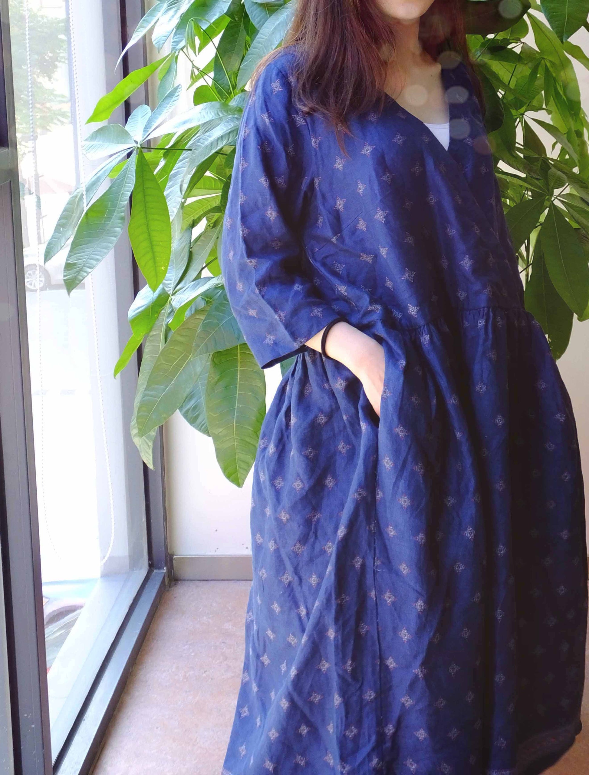 edoa Printed Linen Smock Dress 