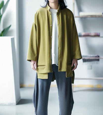 edoa Loose Unisex Cotton French Terry Jacket