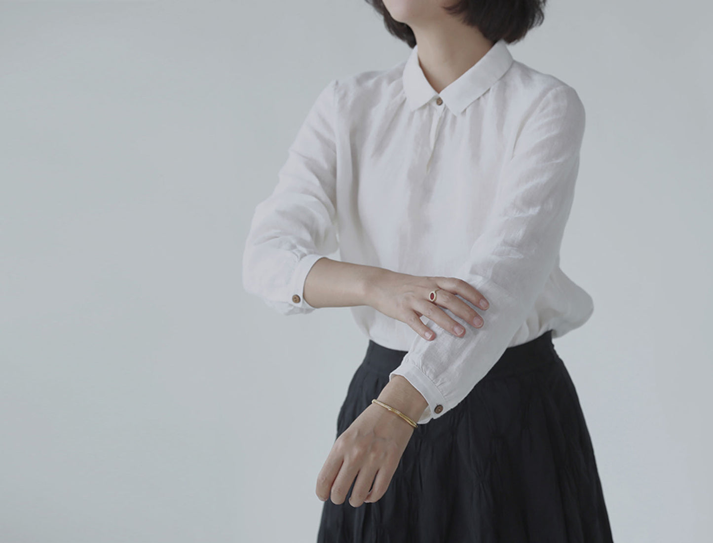 edoa Linen One-button Top 