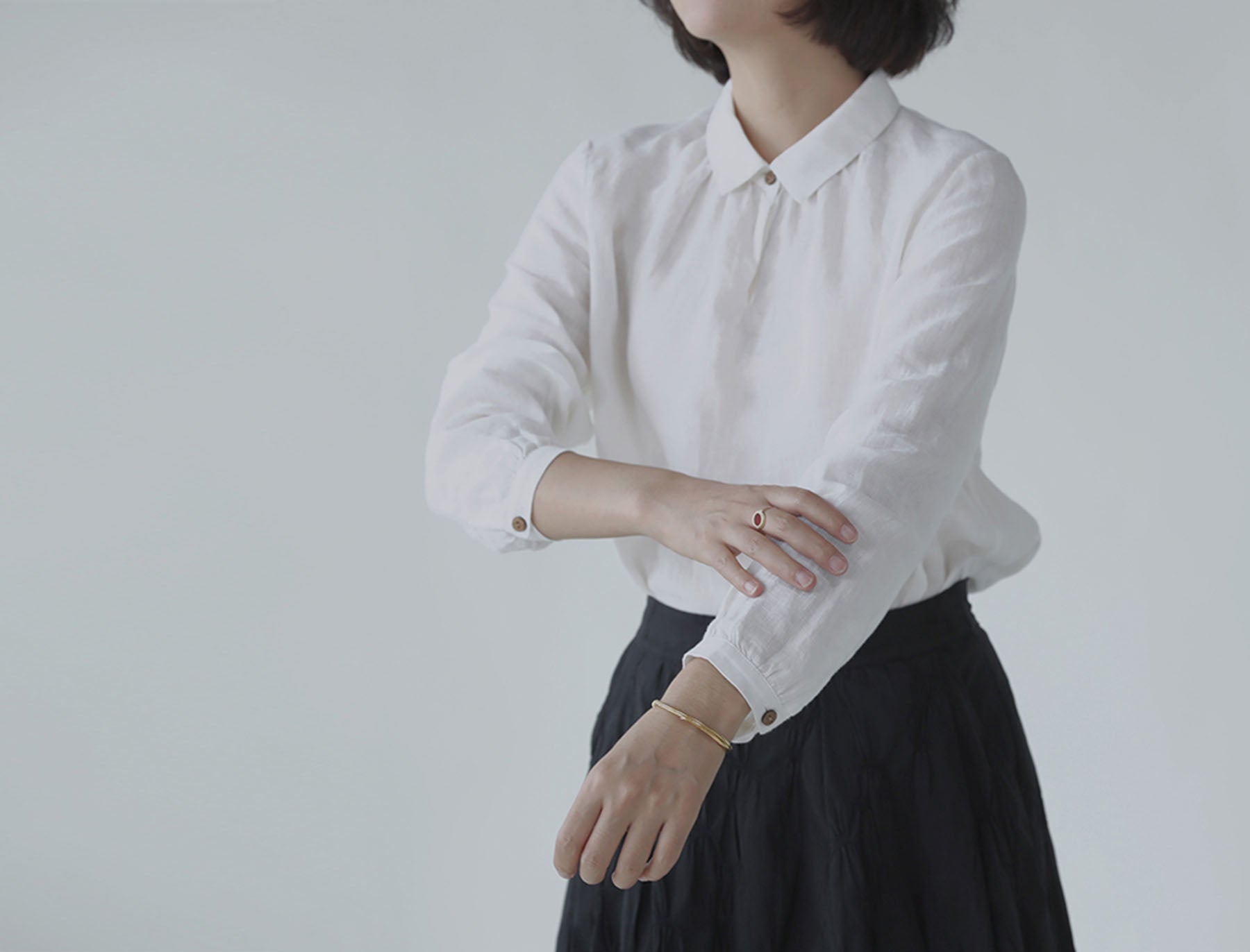 edoa Linen One-button Top 