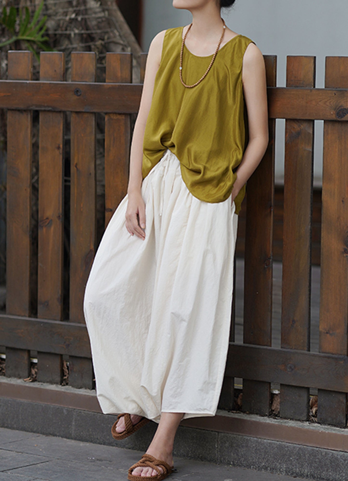 edoa Double Layer Pure Silk Habutae Tank 