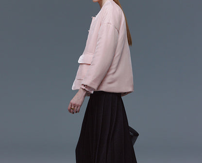 edoa Silk Velvet Quilted Jacket 