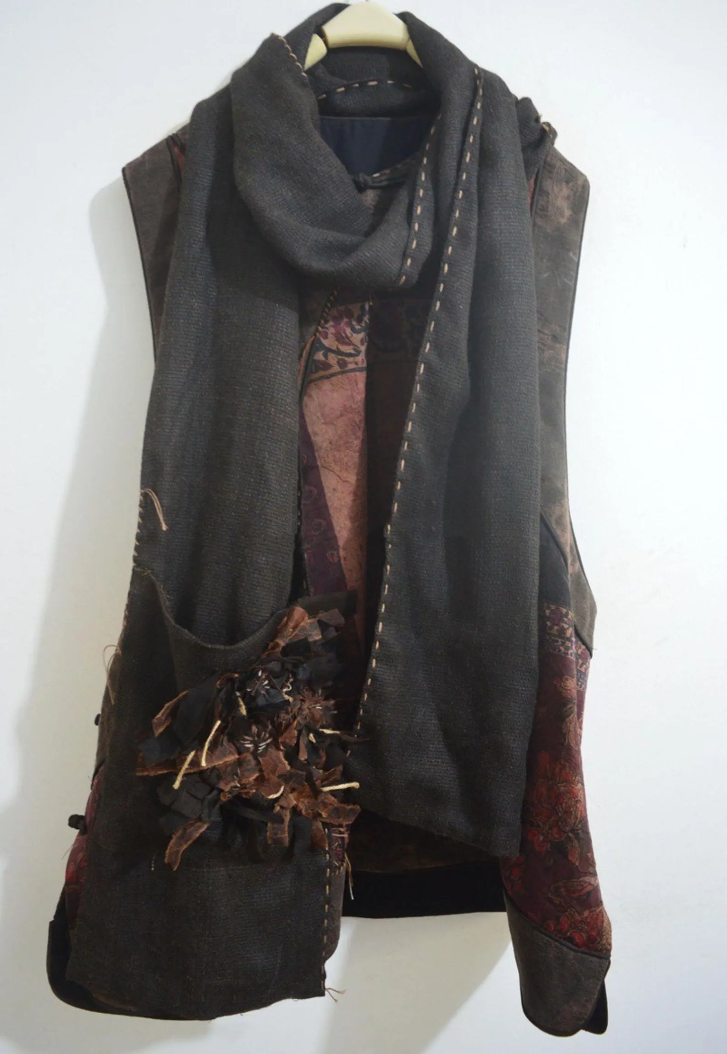 edoa Mud Tussah Silk Scarf 