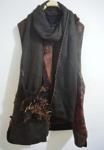 edoa Mud Tussah Silk Scarf 
